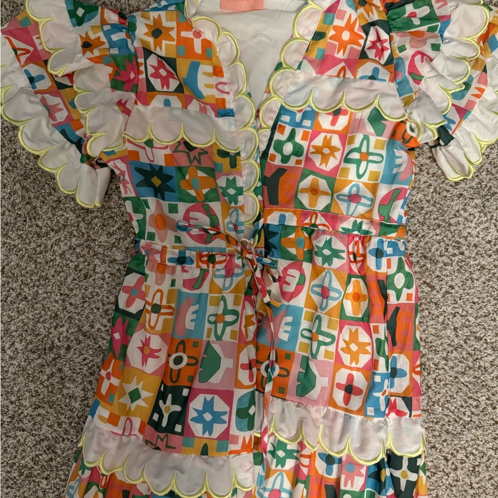 Colorful Geometric Patterned Dress